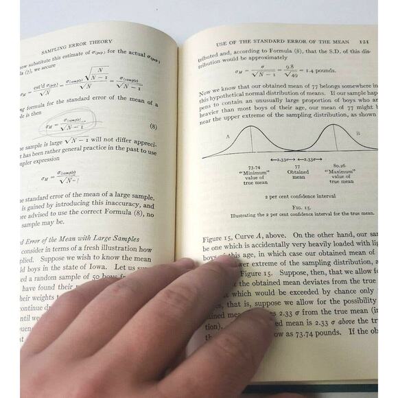 A First Course in Statistics E. F. Lindquist Revised Edition 1942 Hardcover - Picture 7 of 13